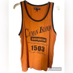 Basix of america orange casual summer Tank Top large 
Cotton polyester